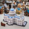Piececool 3D Famoso Montagem 3D Sem Cola Coleção Intermediária Puzzle, Metal, St. Catedral de São Paulo, Arquitetura, Quebra-cabeça, Obrigatório, Obrigatório, 4 Estrelas