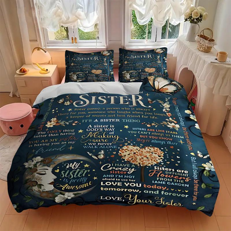 3pcs Love You Forever Quilt Set - Soft and Comfortable Bedroom, Guest Room and Dorm