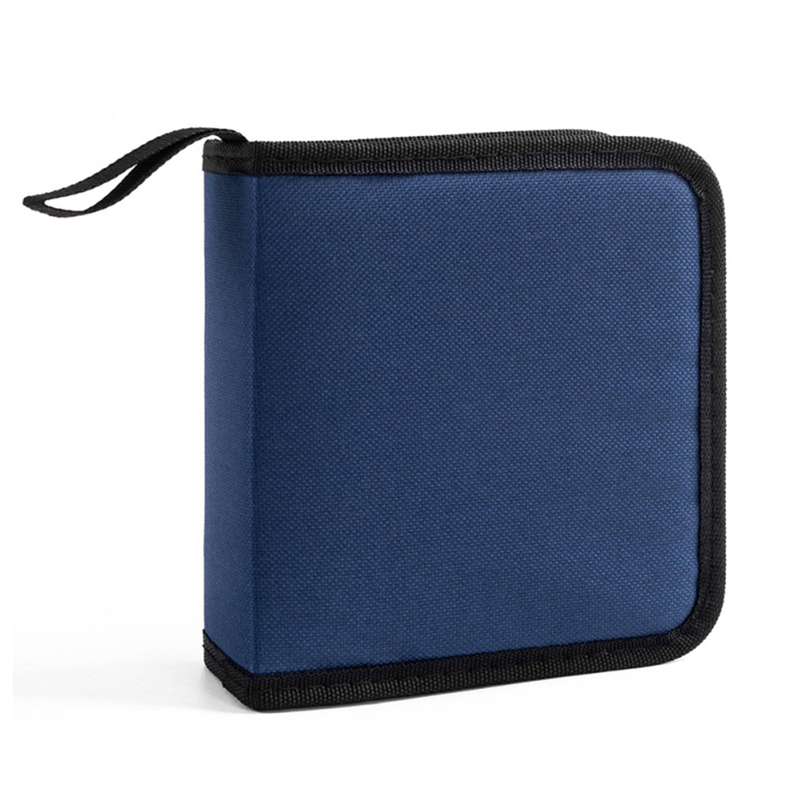 

Сумка для дисков из ткани Оксфорд на 40 карманов, автомобильный чехол для CD, водостойкая, для удобного хранения и защиты салона автомобиля синий