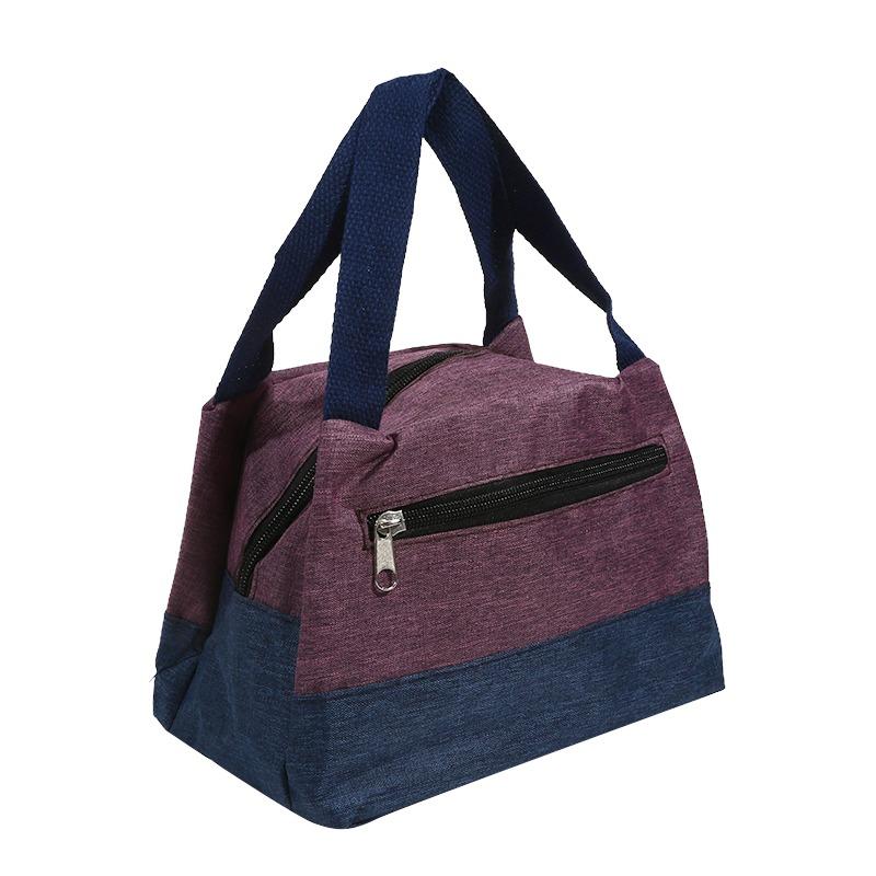 

1 шт. Многофункциональные двухслойные сумки-тоут-холодильники для ланча для женщин и мужчин, для путешествий, пикника, для женщин, мягкая сумка с карманом для телефона фиолетовый