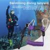 Scuba Diving Coil Landyard Stainless Steel Spring Lanyard with Quick Release Buckle Swimming for Underwater Camera Flashlight