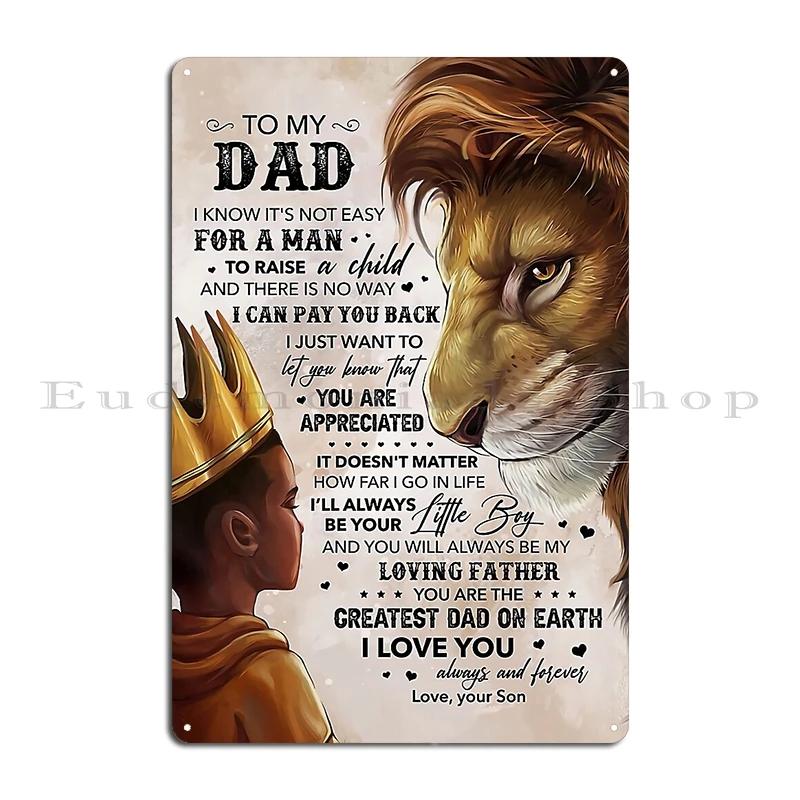 From daughter to my dad father day meaning quotes gift Metal Designing Cinema Plaques Print Tin Sign Poster