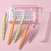 False Eyelash Tweezers Lash Extension Stainless Steel Scrapbook Sticker Tape Picking Straight Head Elbow Tweezers Diy Crafts