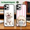 Cute Cartoon Bichon P-puppy Phone Case For iPhone17,16,15,14,13,12,11 Plus,Pro Magnetic with Magsafe Wireless Charging