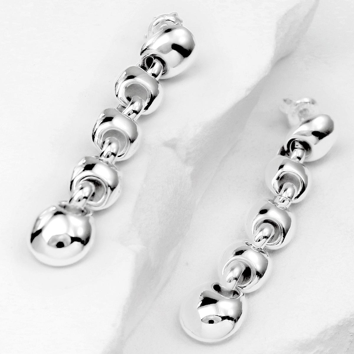UNOde50 2025 Shiny 5-Bead Retro Stud Earrings for Women