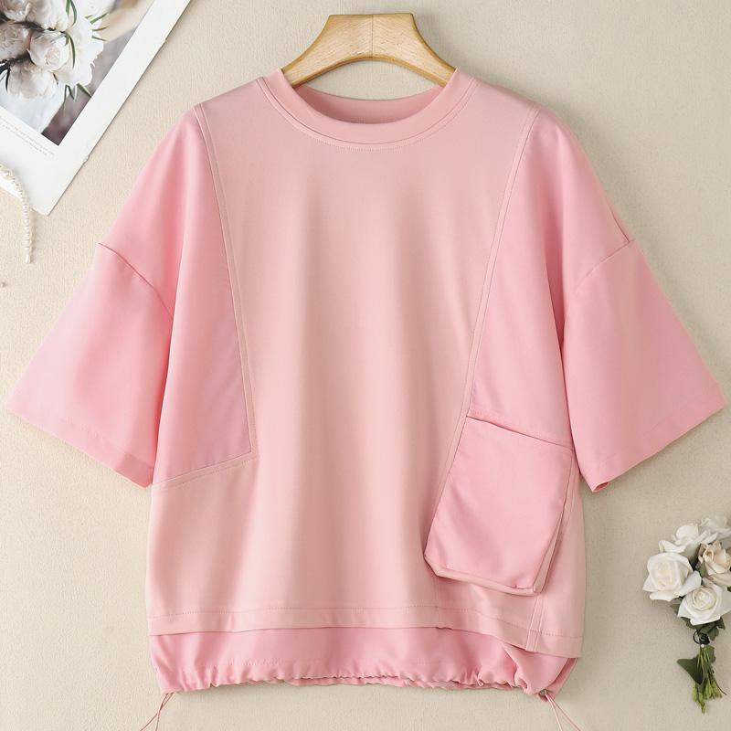 ZANZEA Women Casual Round Neck Summer Short Sleeve Blouse