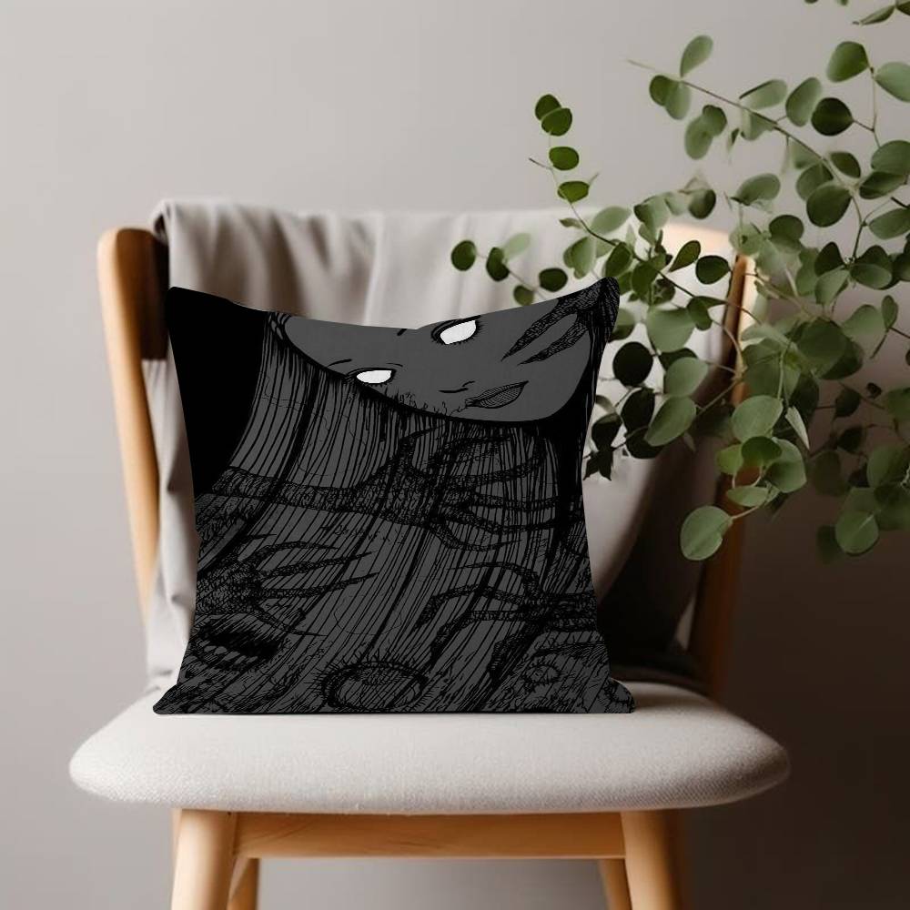 Anime Junji ItoI TomieT Horror Comics Cushion Cover Car Throw Pillow Case For Sofa Car Christmas Gift