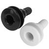 Kriccekal Boat Drain ABS 3/4" Black Through Hull Connector Hose Coupling Drain Replacement Hardware