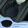Car Cup Mat Car Waterproof Cup Mat Universal Round Car Storage Slot Non-Slip Mat Center Console Cup Holder Base Mat