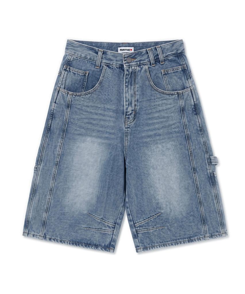 Mimdeowodeulobeu Argyle Bermuda Denim Pants