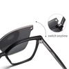 Classic square Polarized Magnetic Clip On Shade Sunglasses Reading Glasses Taojing-