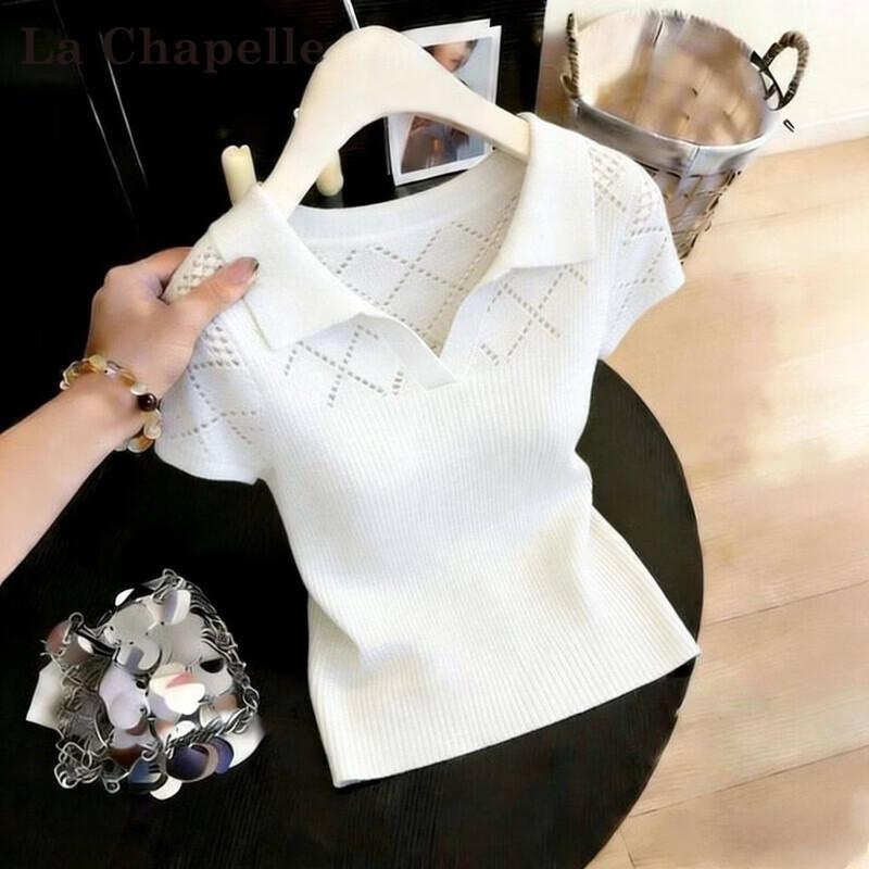 La Chapelle Women s Slim Fit Short Sleeve T-Shirt M белый