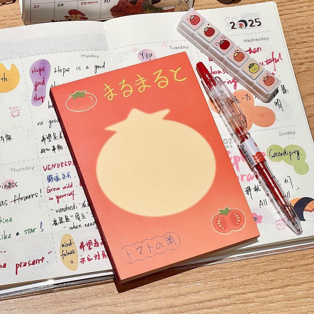 

64-Sheet Tomato-Themed Notebook Colorful Full-Page Office Supply New DIY Planner Student