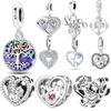 Copper Colorful Tree Of Life Family Pendant Charms Beads Fit Bracelets Diy Party Decoration Gifts Jewelry Accessory