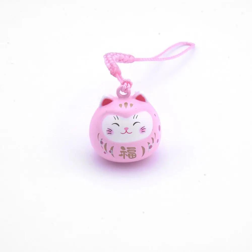 

Cartoon Phone Pendant Bag Pendant Keychain Pendant Japanese Lucky Cat Keychain Phone Charm Mobile Phone Strap Maneki Neko рожевий