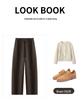 2025 Winter High Waist Wool Fleece-Lined Pants – Curved & Straight Leg Options