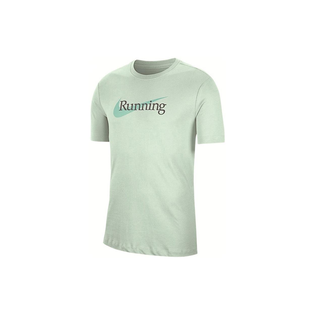 Nike Running Logo Printing Sports Short Sleeve Green Light green Men s CW0946-394 L