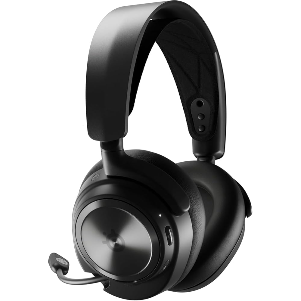 SteelSeries Arctis Nova Pro Wireless X Lightweight Gaming Headset with Active Noise Cancelling Hi-Fi Sound for Xbox PC PS5 Switch Black