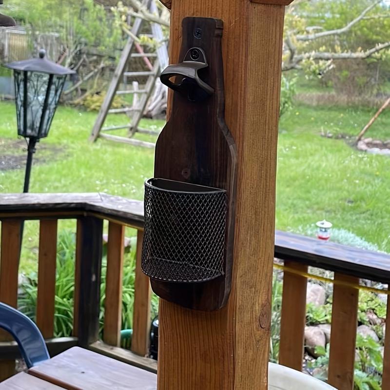 Wall Mounted Bottle Opener Wall Mounted Beer Bottle Can Opener Wooden Kitchen Gadget Space Saving Home Decor For Man Woman