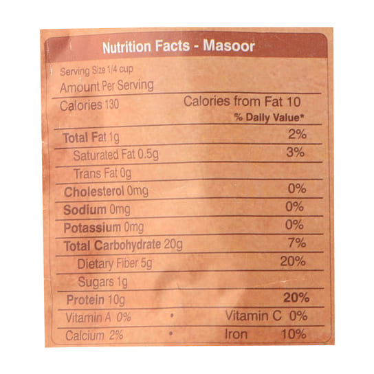 Masur Dal (Rote Linsen) (500 gr), Masoor Dal geschält, Bio-Wellness