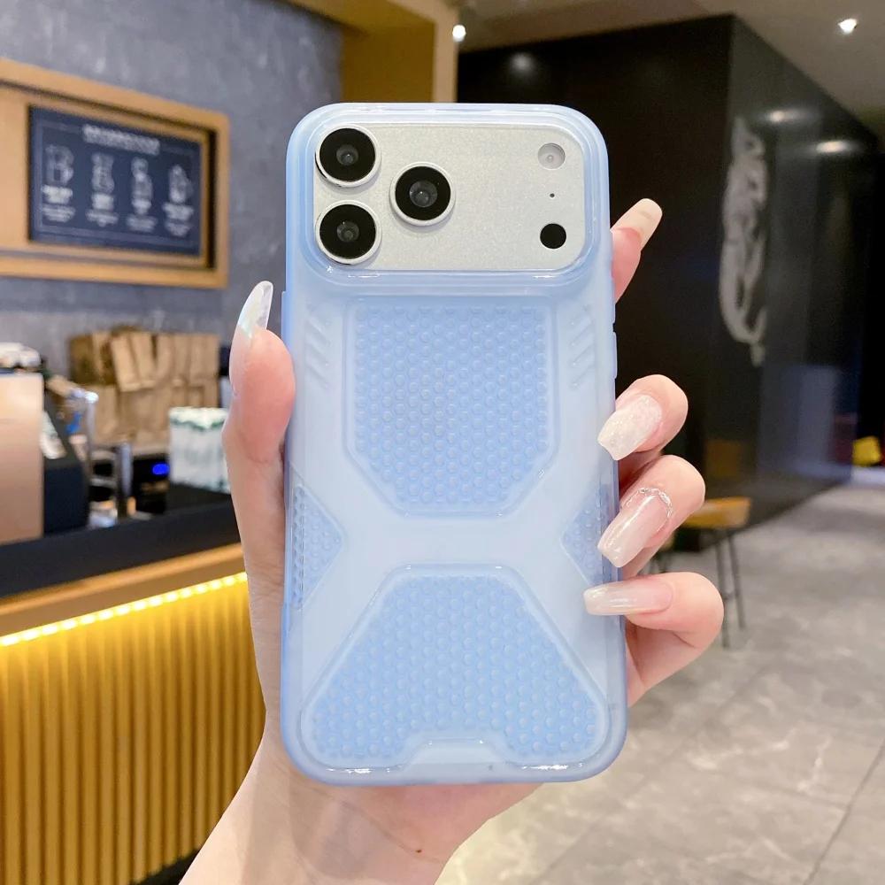 Original Candy Color Breathable Mesh Case For iPhone 17 16 15 14 13 12 11 Pro Max Heat Dissipation Cooling Shockproof Soft Cover