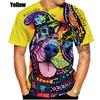 2022 New Summer 3D Pitbull Dog Cool Design T Shirt Men Tops Hipster Tees Boy Painting Man Casual T-shirt
