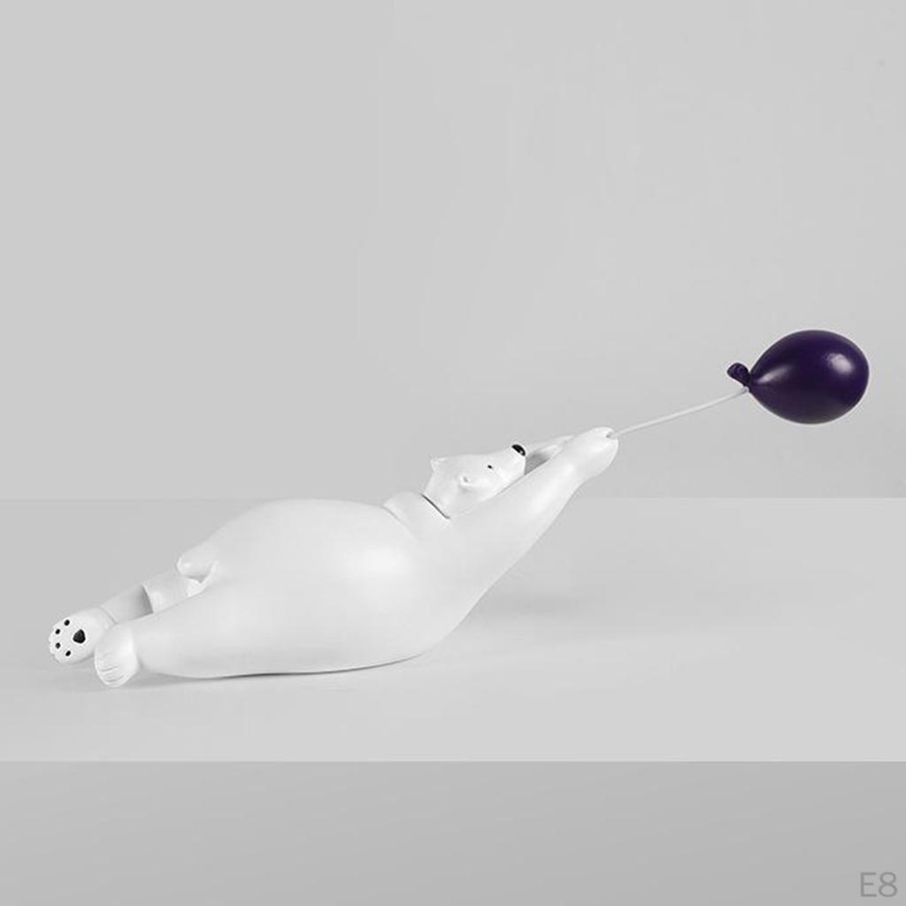 Figura Adorno Escultura Regalo Con Globo de Resina