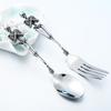 Beier Retro Titanium Steel Skull Tableware Set: Stainless Steel Fork and Spoon