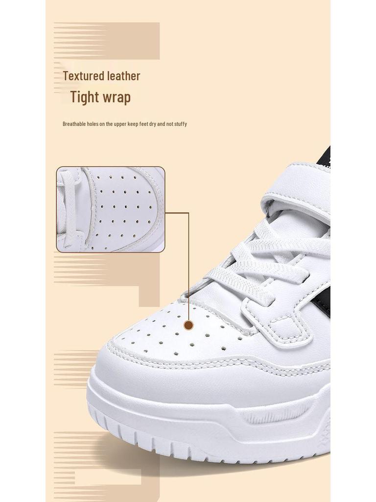 Boys' White Sneakers: Skate and Sport Casual Shoes for Kids