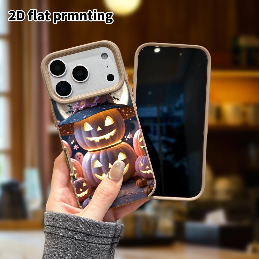 Phone Case: Lambskin 2D Flat Samsung Galaxy A34 A35 M05 M06 S20 S22 S21 FE Plus 5G Protective Case, Dreamy Pink Pumpkin, Christmas and Halloween Gift