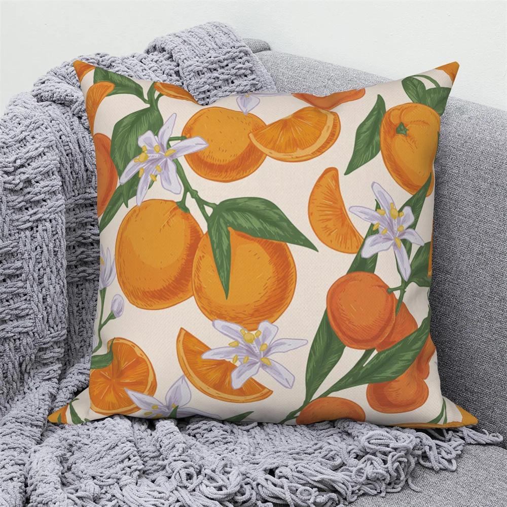 Fruit Print Pillowcase  Summer Home Decor Cushion Cover Sofa Car  Throw