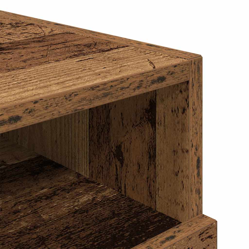 Nightstand with Drawers Reclaimed Wood Look 40 x 39 x 37 cm Engineered Wood