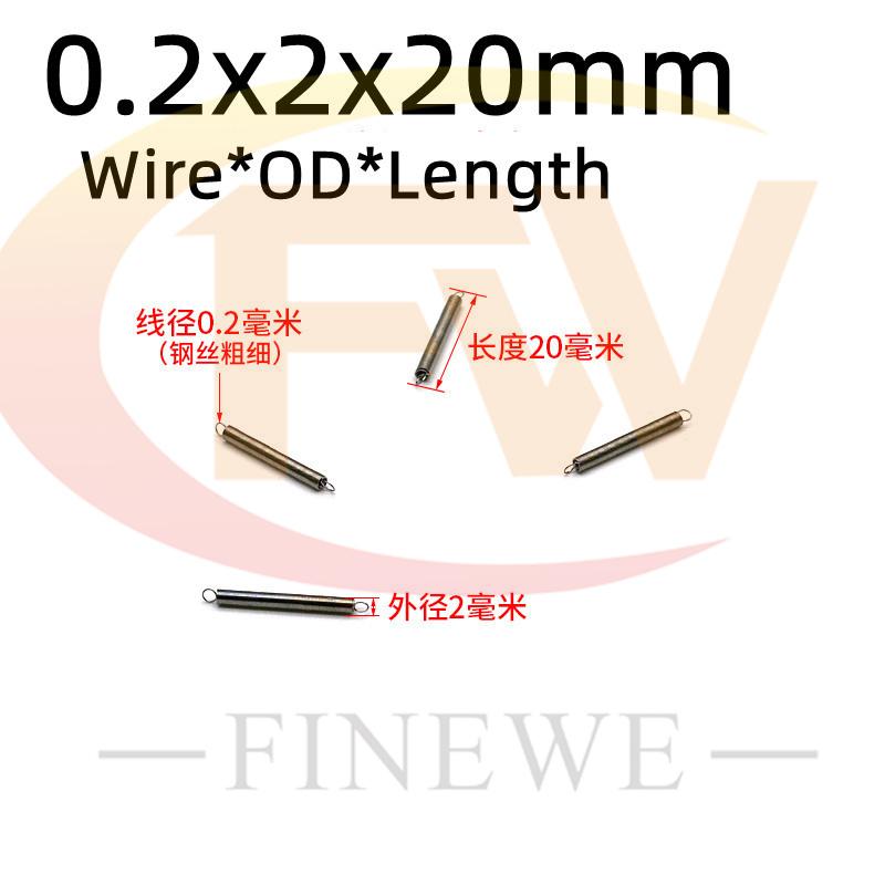 10PCS  Wire 0.2mm Length 5-50mm Stainless Steel  Mini Spring  DIY Mechanical Samll  Tension Spring
