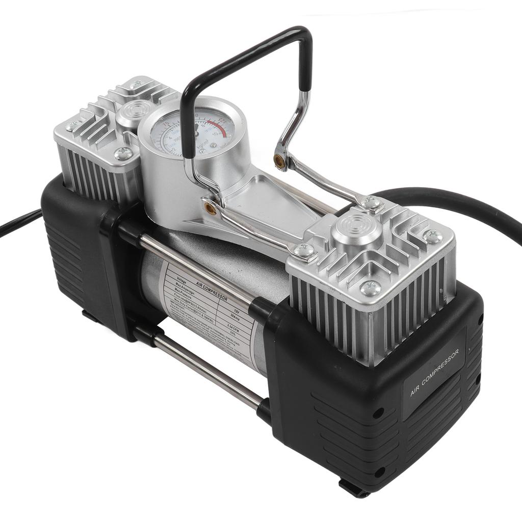 Tragbarer Reifenfüller 150PSI Doppelzylinder 180W Luftkompressorpumpe für Automobil DC 12V