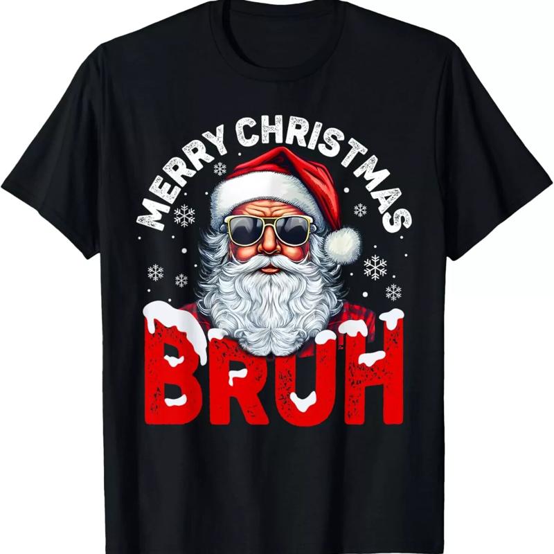 

Merry Christmas Bruh Funny Santa Claus Retro Kids T Shirt 5XL різнокольоровий