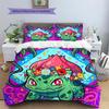Bulbasaur Patterned Pillowcase & Duvet Cover Set Anime Style Bedding Bedroom Decoration Perfect Gift for Anime Lovers.-TING