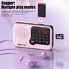 Mini FM Radio Portable LCD Display Radio Speaker USB TF Card MP3 Music Player Support Time Display Power-off Memory Headset Play