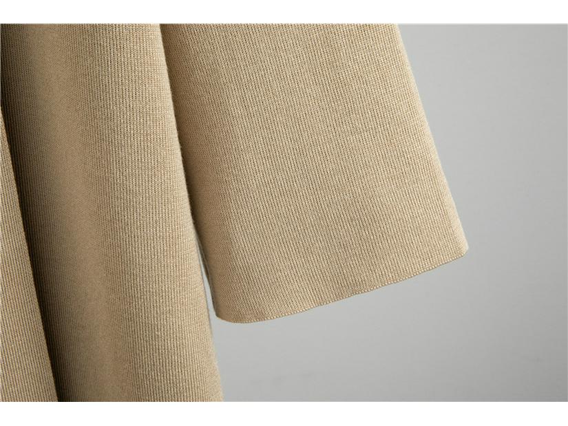 Women's Autumn Winter Knitted Three-Piece Set: Sleeveless Vest, Cardigan Sweater, Midi Skirt.