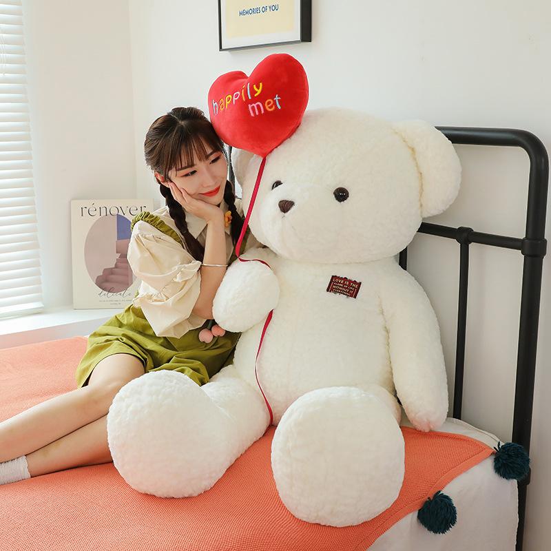 Love Confession Bear Plush Toy Valentine's Day Gift Engagement Bear Throw Pillow Souvenir Romantic Home Ornament