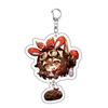 Game Keychains Acrylic Figure School Bag Keychian Holder Key Ring For Children Girl Men Accessories