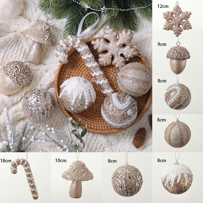 Luminous Christmas Ornaments: Star Tree Topper & Ball Set for Festive Decoration