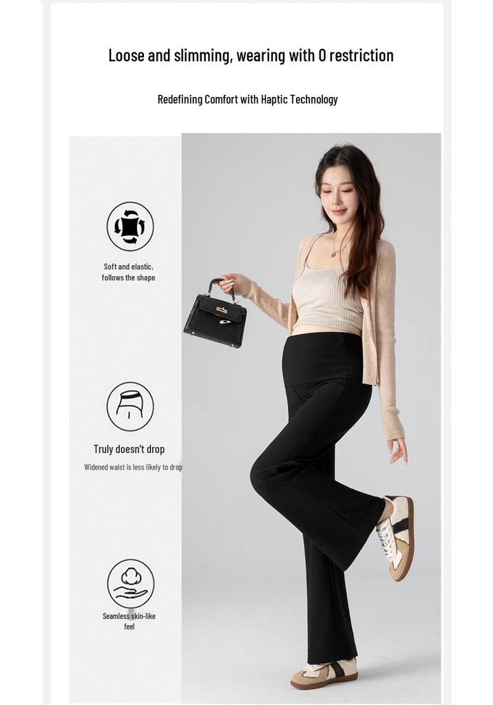2026 Spring Maternity Slim Fit High Waist Cropped Pants