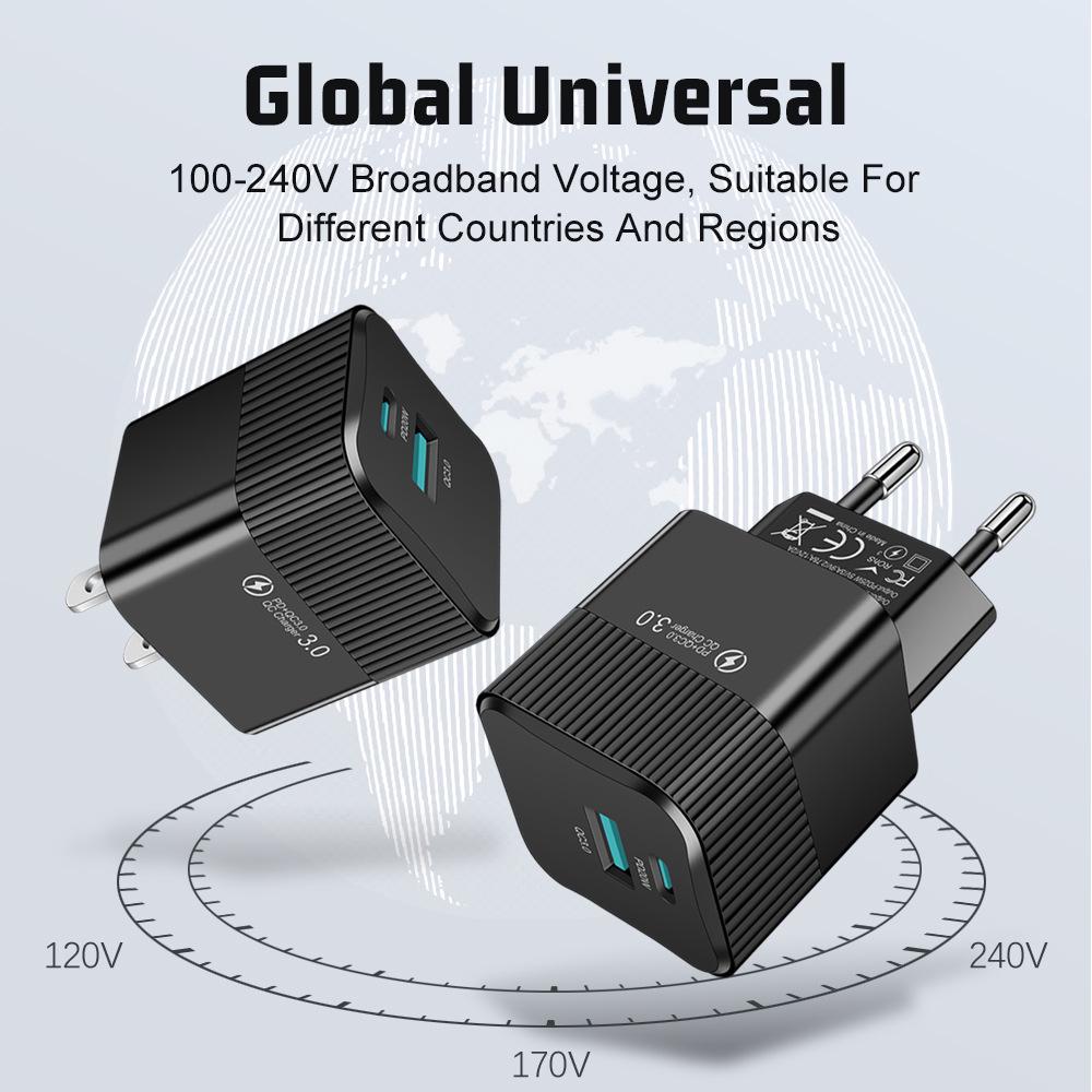 Macaron 25W USB+PD Super Fast Charger - EU/US/KR Standards