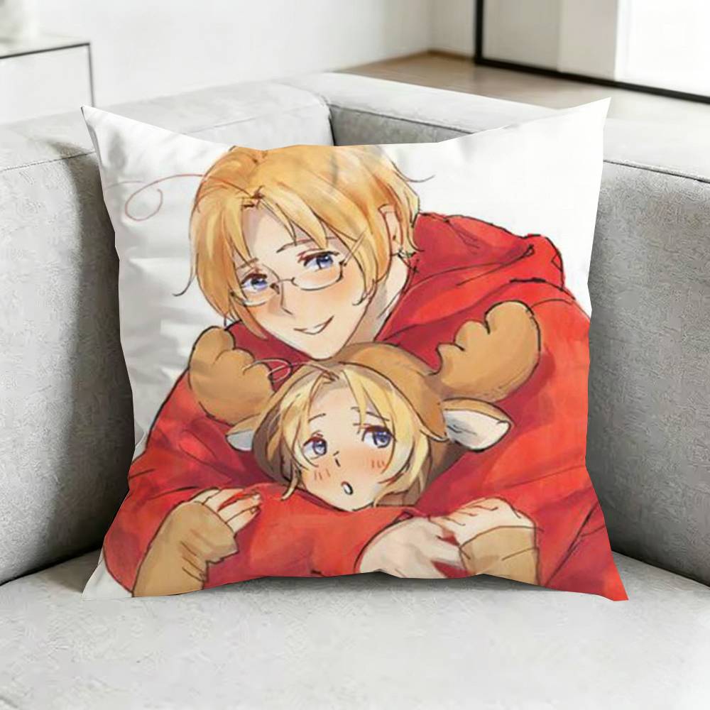 CCanada HHetalia Pillow Case Square DoubleSided Sofa Cushion Cover Bedroom Bedside Pillow Gift