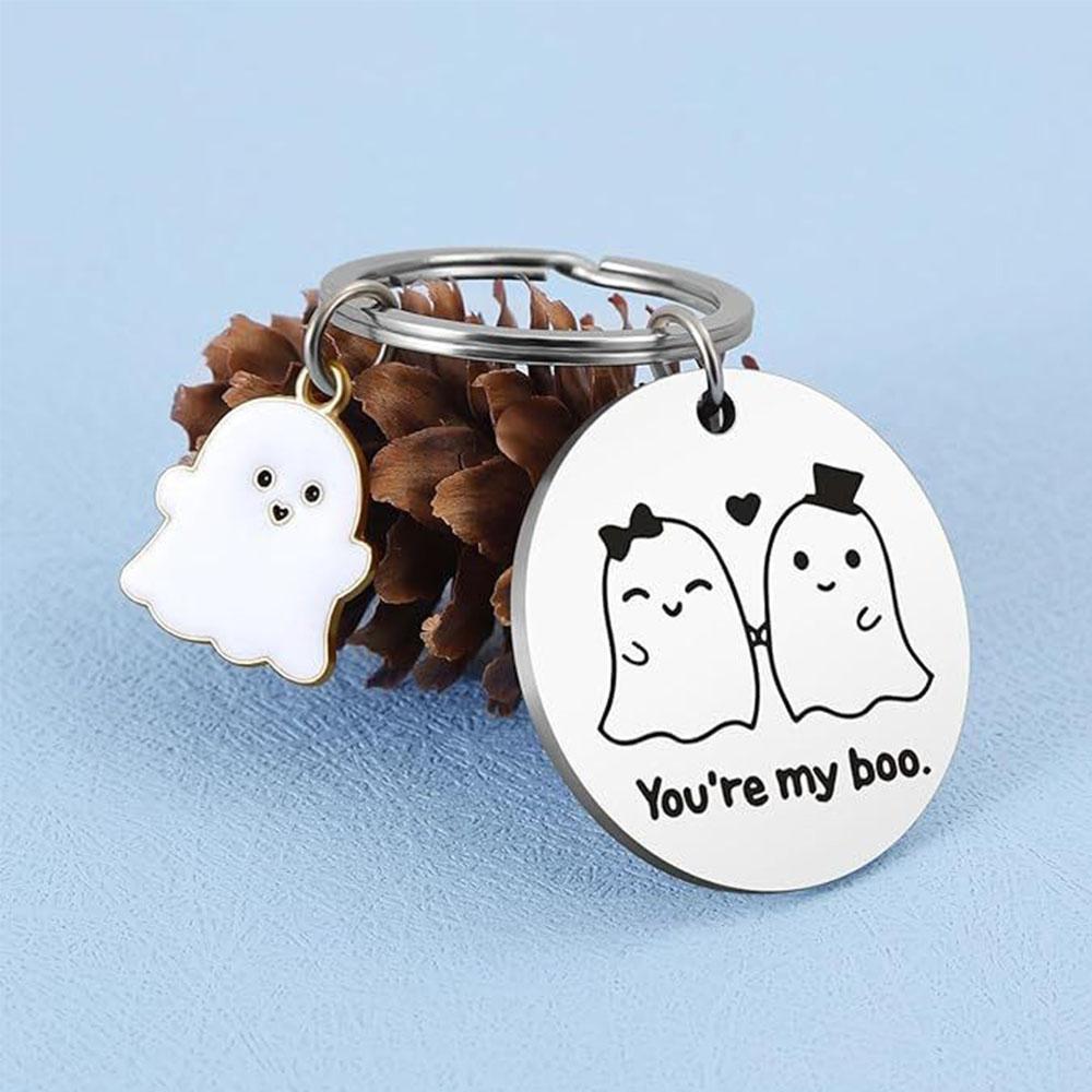 1pair Halloween Spooky Keychain For Girlfriend, Wife, Valentine's Gifts
