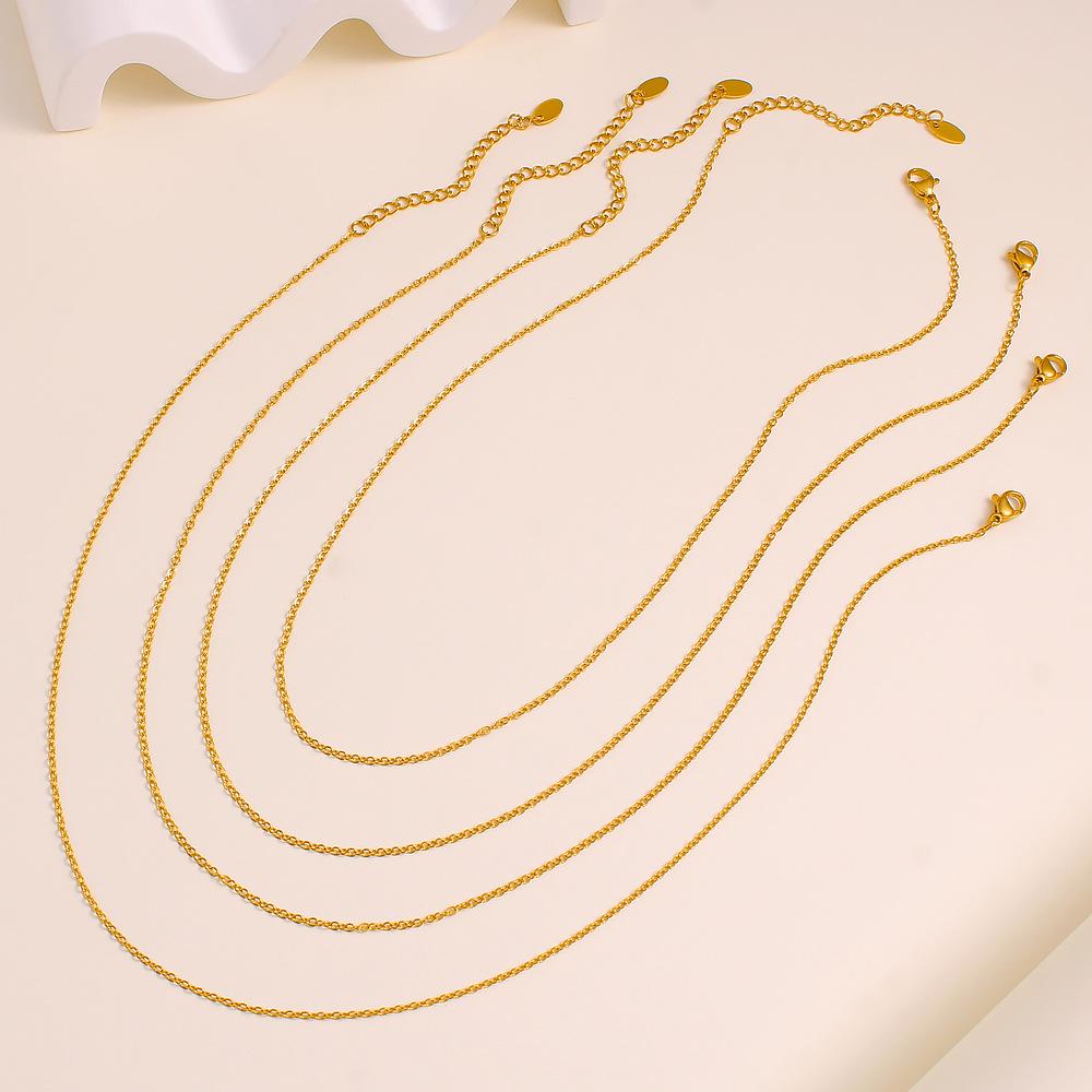 Cross-border Hot Selling Women's Gold Plated Stainless Steel Necklace