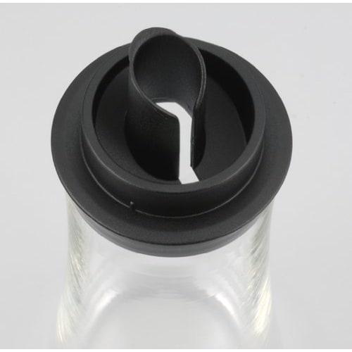 Iwaki AGC Technoglass Heat-Resistant Glass Drip-Resistant Sauce Dispenser, 160ml, Leak-Resistant Condiment Container with Lid, KT5032-BKS