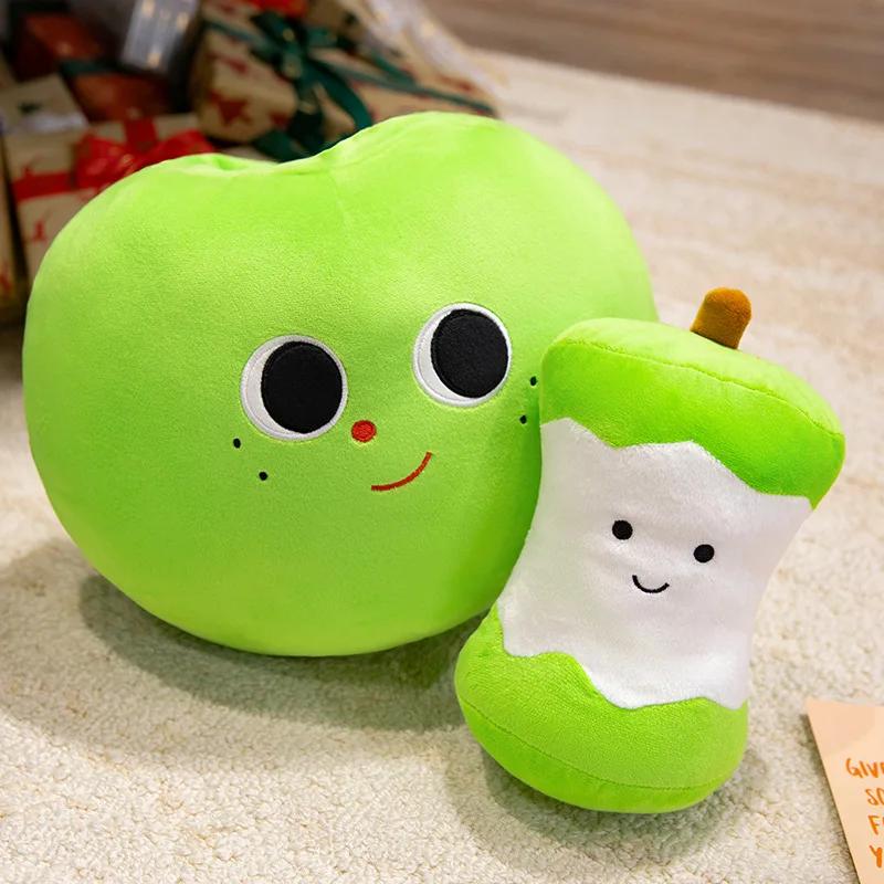 Creative Apple Core Plush Toy Stuffed Soft Fruit Apple Doll Cute Sleep Huggable Pillow Girls Kids Christmas Birthday Gift