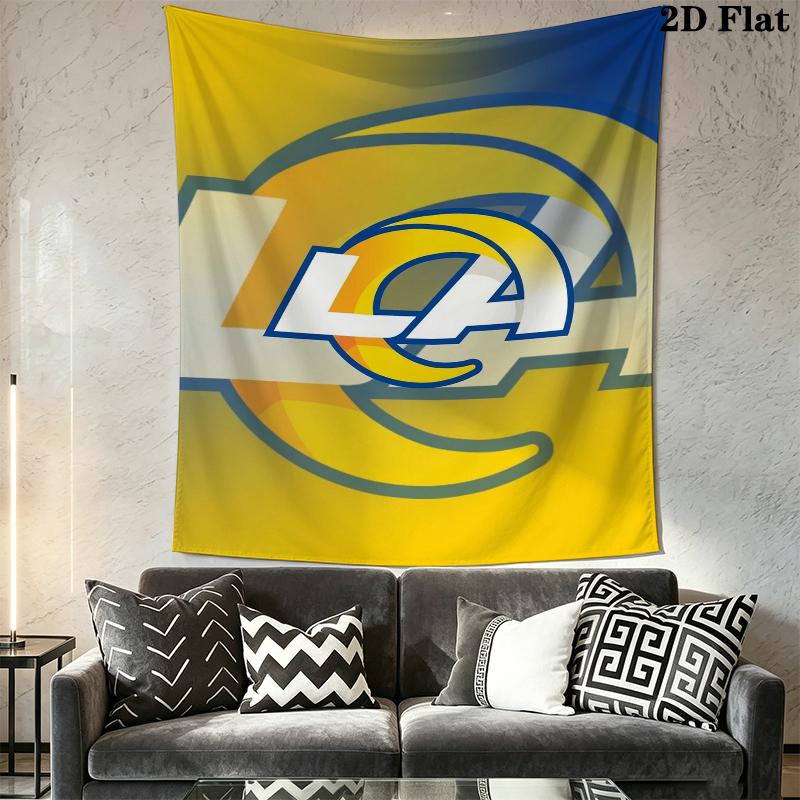 Los Angeles Rams Wall Tapestry Aesthetic Wall Hanging Printed Fabric Blanket Decorative Tapestries for Bedroom Living Room Home Decor
