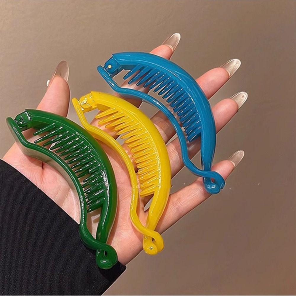Hairpin Plastic Banana Clip Korean Style Korean Hair Clip Cute Vertical Clip  Girls